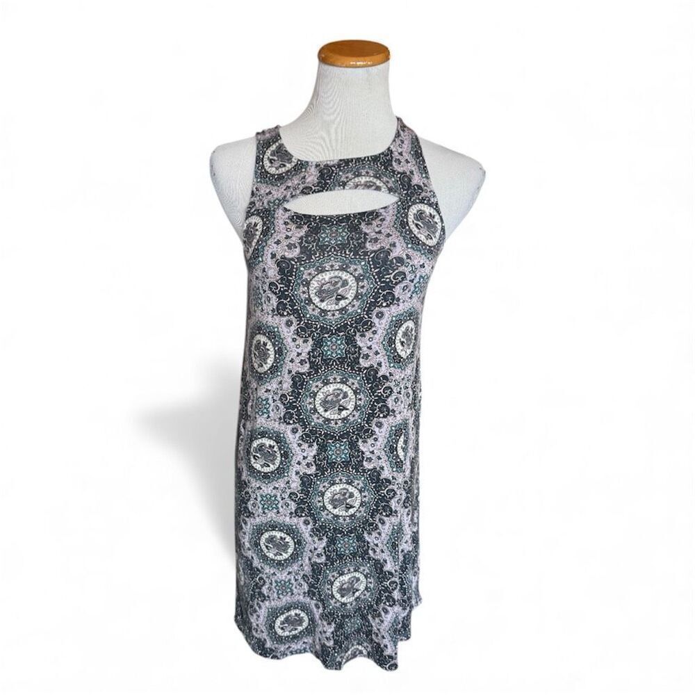 Womens Aeropostale Aero Paisley Print Boho Cutout Sleeveless Dress - Sz S